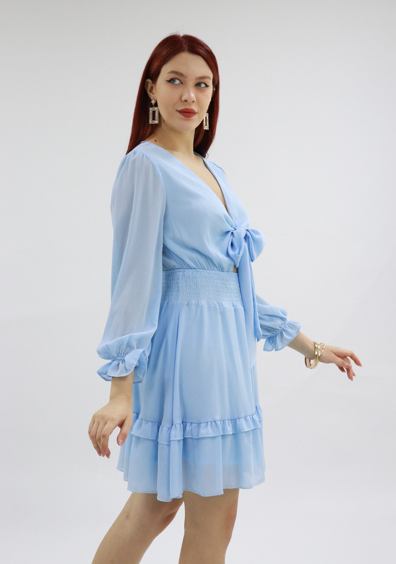 Talena Dresses In Baby Blue