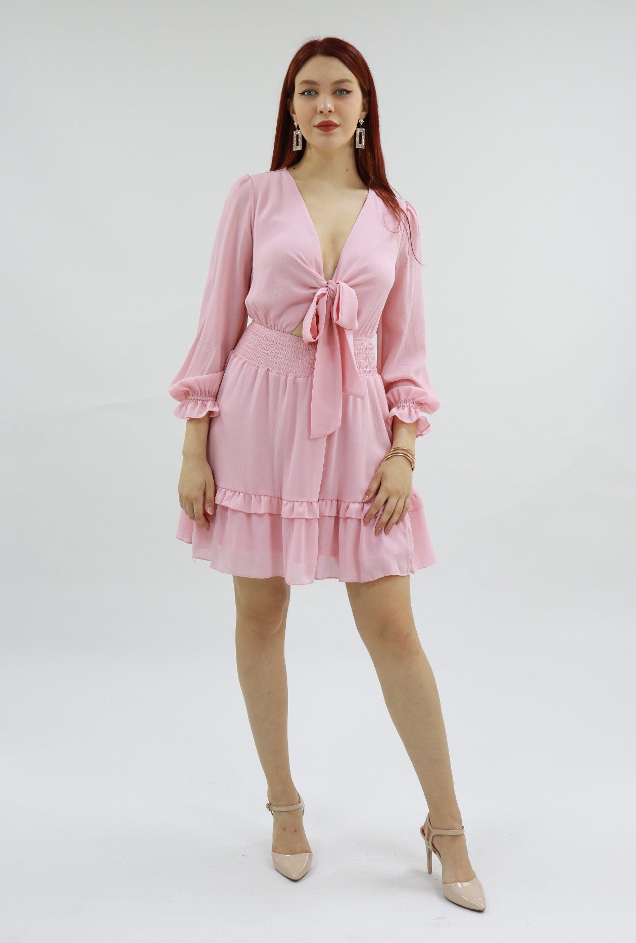 Talena Dresses In Baby Pink